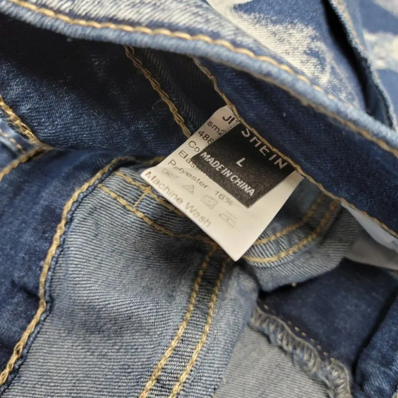 SHEIN  Men's Contrast Panel Jeans - Picture 5 of 5